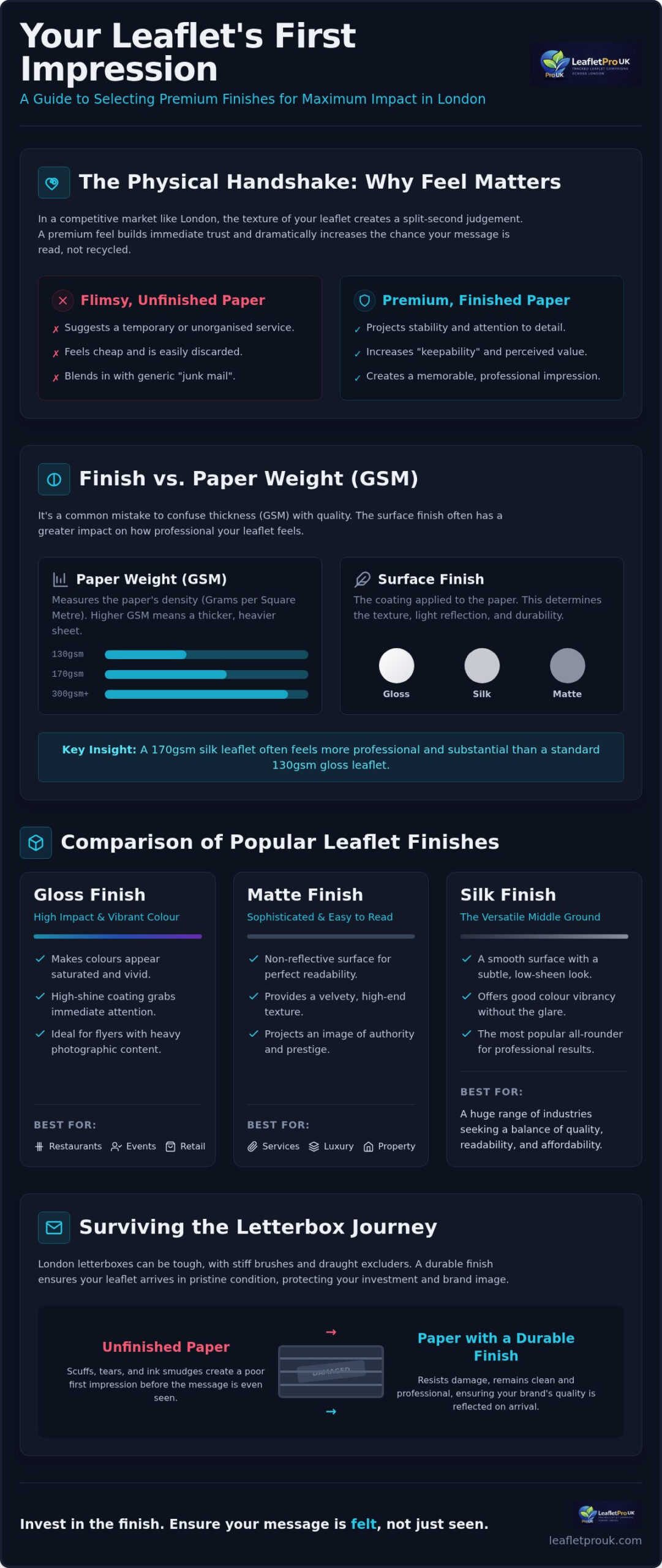 Leaflet Printing Finishes London: The 2026 Guide to Premium Campaign Quality